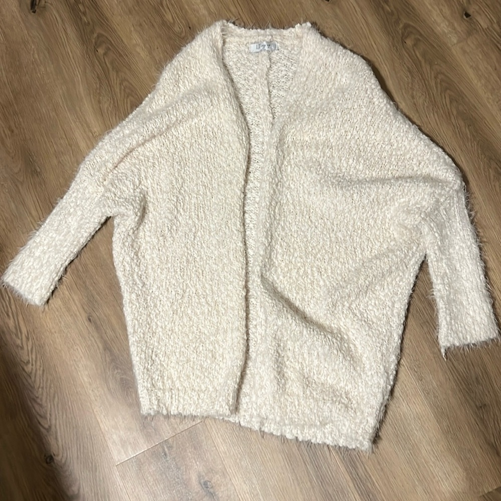 Lizard thicket cream cozy knit cardigan